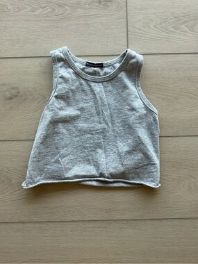 Brandy Melville Kids' Grey Sleeveless Tank Top